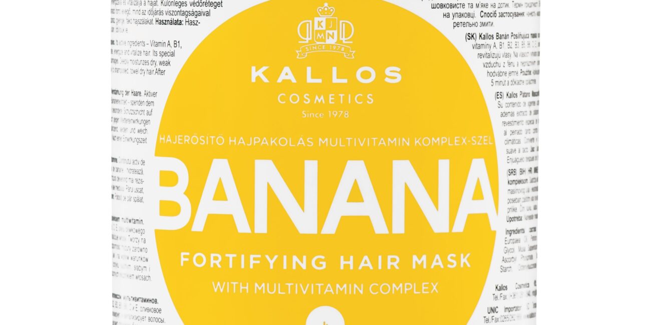 Kallos Banana Fortifying - wzmacniająca maska do włosów suchych i zniszczonych, 1000ml