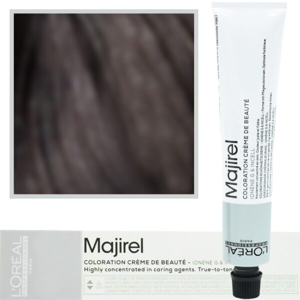 Loreal Majirel - profesjonalna farba do włosów, paleta kolorów, 50ml 4.0 Głęboki Brąz