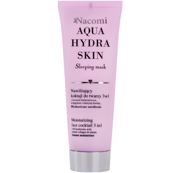 Nacomi Aqua Hydra Skin Sleeping Mask - nawilżający koktajl do twarzy 3w1 85ml