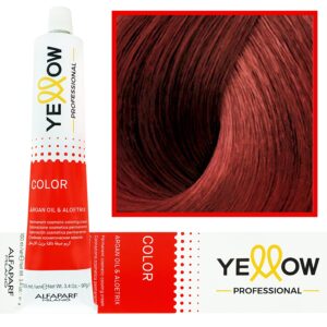 Alfaparf Yellow - trwała farba do włosów z aloesem i kiełkami pszenicy, 100ml 7,66 | Średni Intensywny Czerwony Blond