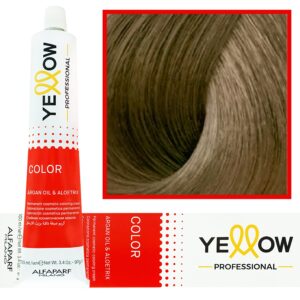 Alfaparf Yellow - trwała farba do włosów z aloesem i kiełkami pszenicy, 100ml 8 | Jasny Naturalny Blond
