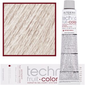 Alter Ego Technofruit Color – farba z keratyną do trwałej koloryzacji włosów, 100ml 10/2 | Blond Platynowo Irysowy