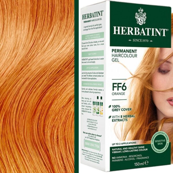 Herbatint trwała farba do włosów z ekstraktami ziołowymi 150ml FF6 Pomarańczowy