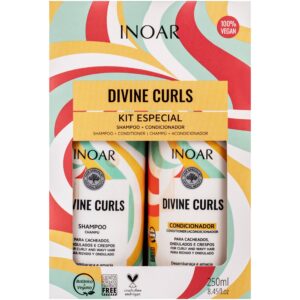 Inoar Divine Curls Duo Pack - zestaw do pielęgnacji włosów kręconych, 2x250ml
