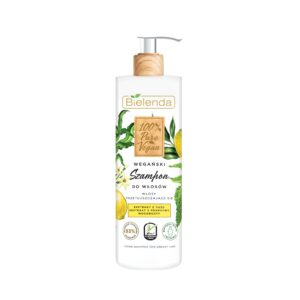 Bielenda 100% PURE VEGAN Wegański szampon do włosów - WŁOSY PRZETŁUSZCZAJĄCE SIĘ
