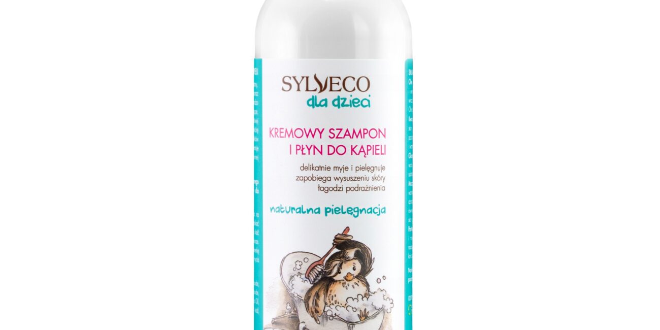 Sylveco Kremowy Szampon i Płyn - kosmetyk 2w1 do kąpieli dla dzieci, 300ml