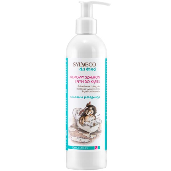 Sylveco Kremowy Szampon i Płyn - kosmetyk 2w1 do kąpieli dla dzieci, 300ml