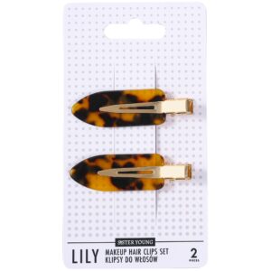 Sister Young Lily - klipsy do włosów do makijażu, różne kolory, 2szt Deep Leopard Print | Ciemna Panterka