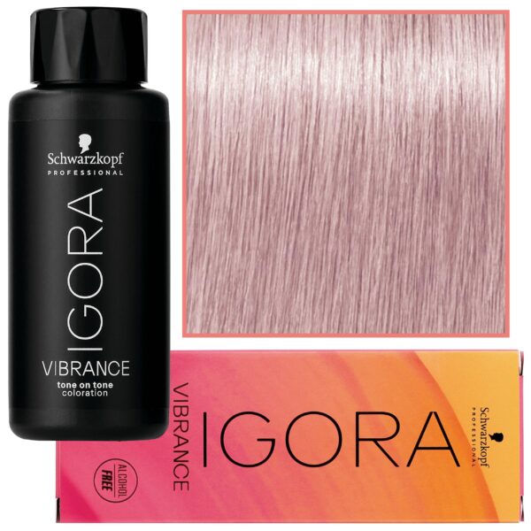Schwarzkopf Professional Igora Vibrance – półtrwała farba do włosów bez amoniaku, 60ml 9,5-19 | Fioletowy Cendre