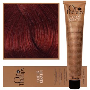 Fanola Oro Therapy - farba do włosów bez amoniaku, pełna paleta kolorów 6,606 | Ciemny Ciepły Czerwony Blond