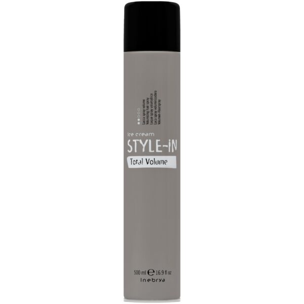 Inebrya Style-In Total Volume - szybkoschnący lakier do włosów delikatnych i cienkich, 500ml