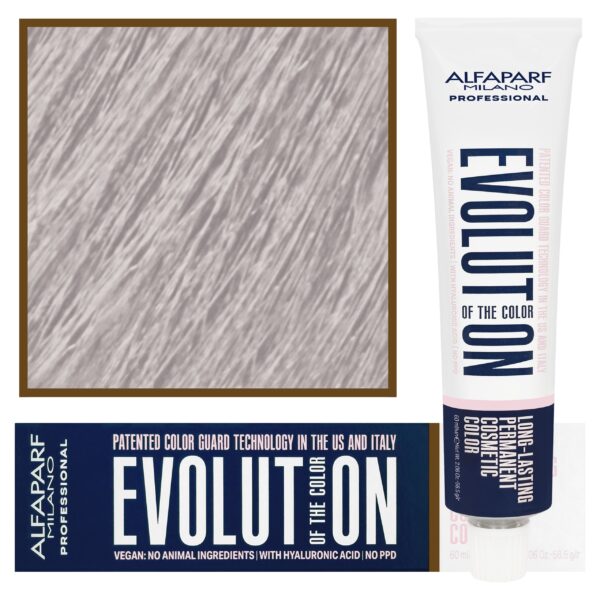 Alfaparf Evolution - wegańska farba do koloryzacji włosów, 60ml 10,21 | Najjaśniejszy Popielaty Blond Irise