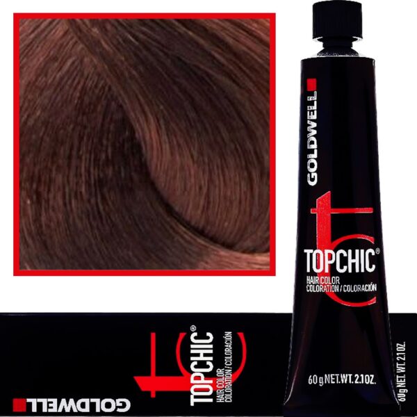Goldwell Topchic - profesjonalna farba do włosów, 60ml 6-KG Ciemna Złota Miedź