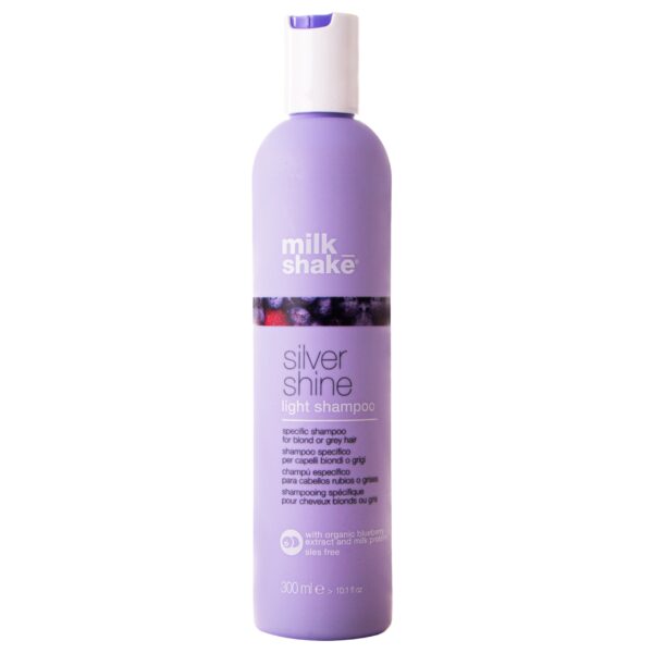 Milk Shake Silver Shine Light Shampoo - szampon do włosów blond lub siwych, 300ml