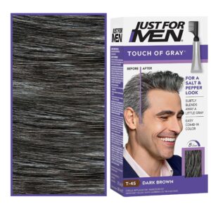 Just For Men Touch of Grey - odsiwiacze do włosów dla mężczyzn, 40g T45 | Ciemny Brąz