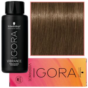 Schwarzkopf Professional Igora Vibrance – półtrwała farba do włosów bez amoniaku, 60ml 7-42 | Średni Blond Beżowy Popielaty