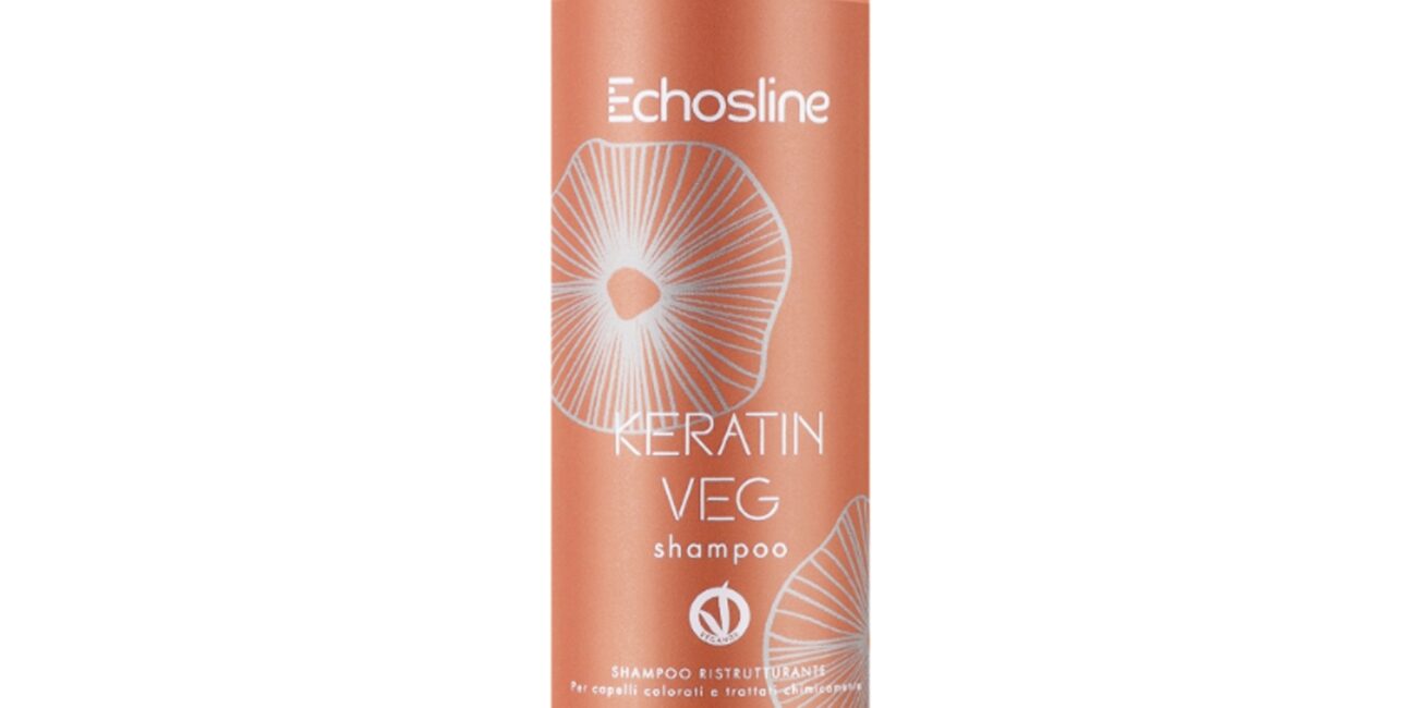 Echosline Keratin Veg Shampoo - wegański szampon do włosów z keratyną, 300ml