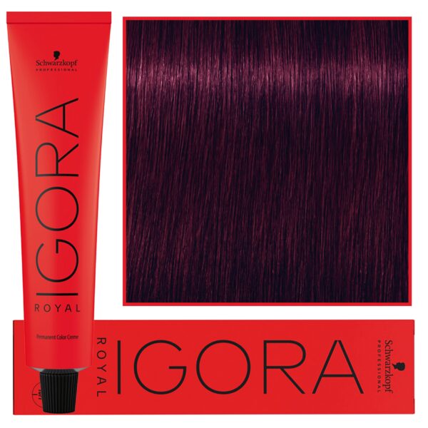 Schwarzkopf Professional Igora Royal - trwała farba do włosów o innowacyjnej formule, 60ml 5-99 | Jasny Brąz Fioletowy Ekstra