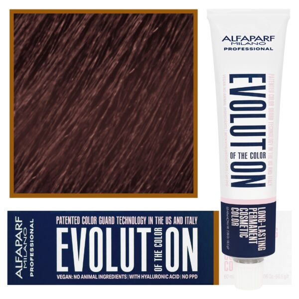 Alfaparf Evolution - wegańska farba do koloryzacji włosów, 60ml 6,562 | Ciemny Blond Mahoniowy Czerwony Fioletowy