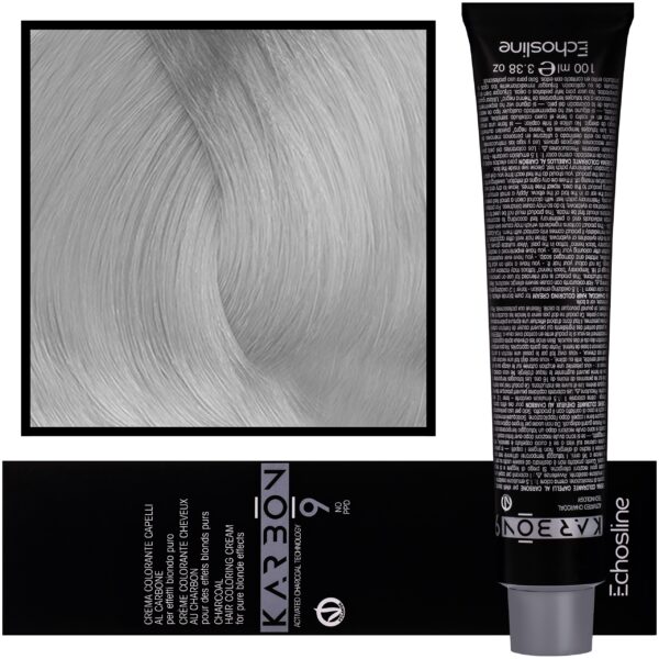 Echosline Karbon Vegan wegańska farba do włosów z węglem aktywnym, 100ml Ash Toner | Toner Popielaty