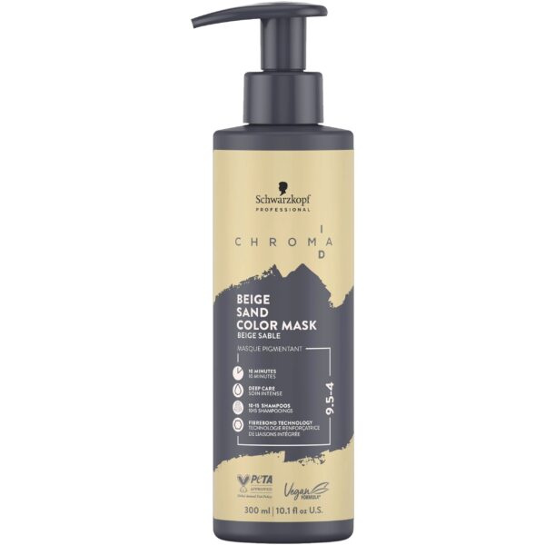 Schwarzkopf Chroma ID Color Mask - maska koloryzująca do włosów, 300ml 9.5-4 Beige Sand | Piaskowy Beżowy