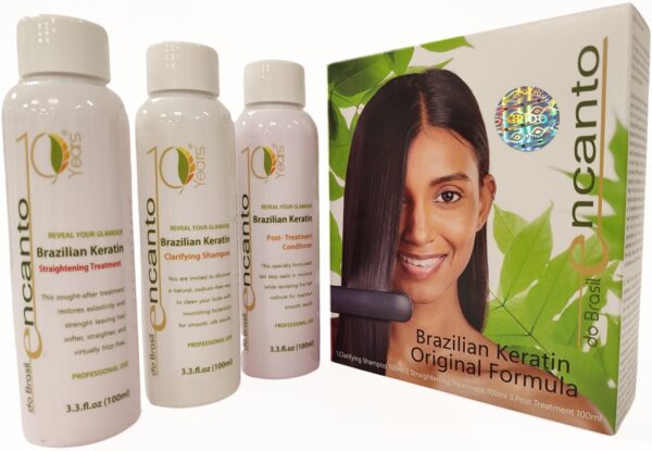 Encanto do Brasil 3x100ml Kit Limited Edition - zestaw do prostowania keratyną