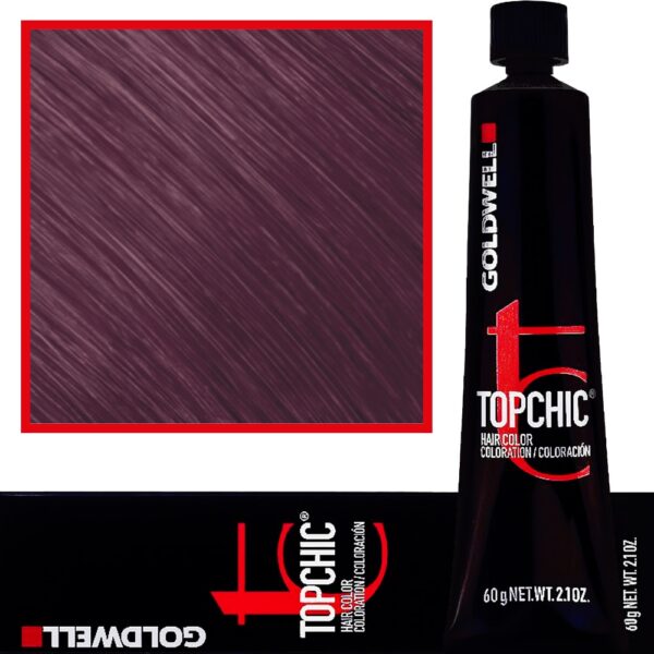 Goldwell Topchic - profesjonalna farba do włosów, 60ml 6VV@PK | Stalowy Fiolet