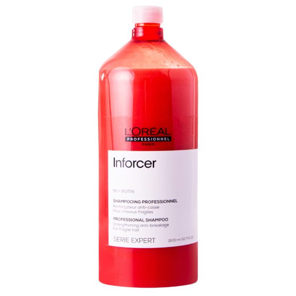 Loreal Inforcer Shampoo - szampon regenerująco-nawilżający do włosów łamliwych, 1500 ml