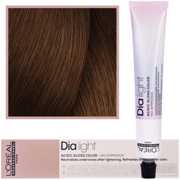Loreal Dia Light - profesjonalna farba do włosów, 50ml 6.34 Ciemny Blond Złocisto-Miedziany