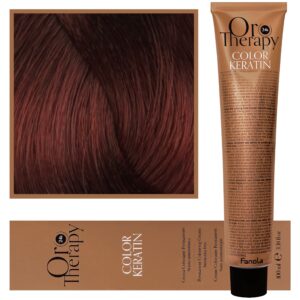 Fanola Oro Therapy - farba do włosów bez amoniaku, pełna paleta kolorów 6,46 | Ciemny Miedziany Czerwony Blond