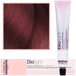 Loreal Dia Light - profesjonalna farba do włosów, 50ml 6.66 Ciemny Blond Czerwony Głęboki