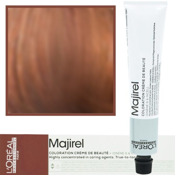 Loreal Majirel - profesjonalna farba do włosów, paleta kolorów, 50ml 7.35 Blond Złocisto-Mahoniowy