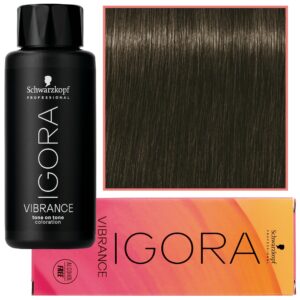 Schwarzkopf Professional Igora Vibrance – półtrwała farba do włosów bez amoniaku, 60ml 5-16 | Jasny Brąz Cendre Czekoladowy