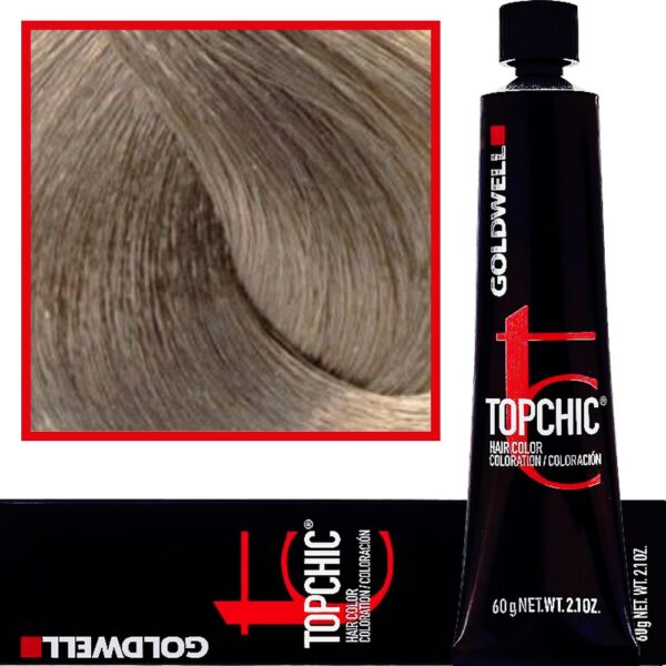 Goldwell Topchic - profesjonalna farba do włosów, 60ml 8-A Jasny Popielaty Blond