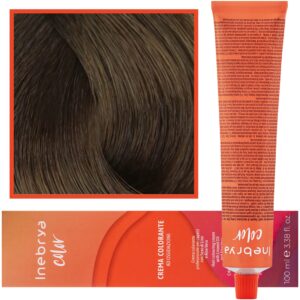 Inebrya Color - farba krem koloryzujący do włosów, 100ml 7/1 | Popielaty Blond