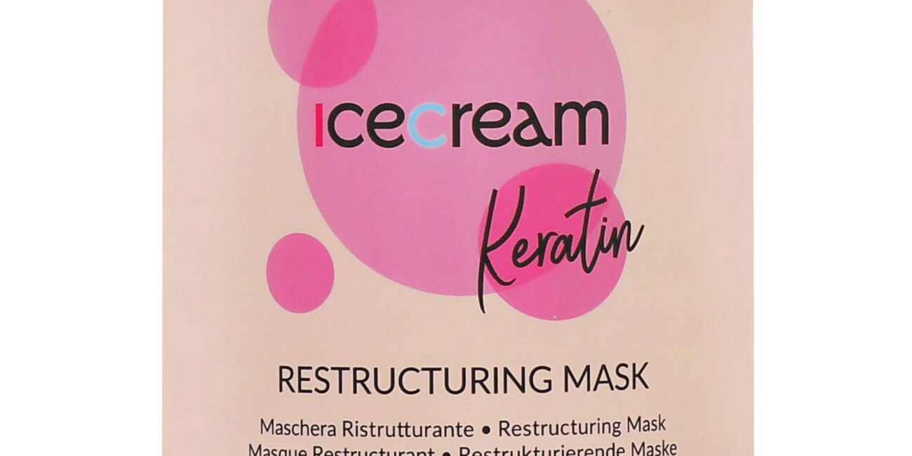 Inebrya Ice Cream Keratin Restructuring - maska do włosów suchych, 1000ml