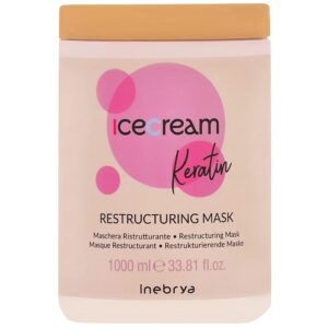 Inebrya Ice Cream Keratin Restructuring - maska do włosów suchych, 1000ml