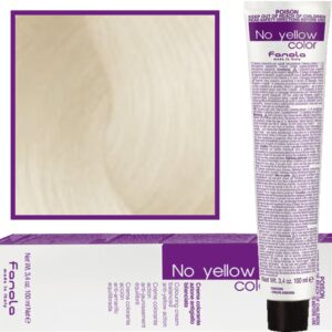 Fanola No Yellow - farba koloryzująca do włosów blond i siwych, chłodne tony, 100ml S.1322 - Intensywny Anty-żółty Super Rozjaśniacz