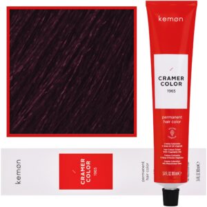 Kemon Cramer Color – kremowa farba do włosów z olejem kokosowym, 100ml 5.77 | Jasny Głęboki Fioletowy Brąz