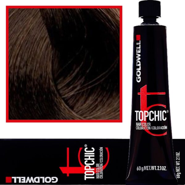 Goldwell Topchic - profesjonalna farba do włosów, 60ml 6-MB Średni Nefrytowy Brąz