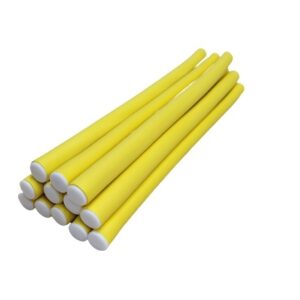 Papiloty 12mm x 18cm żółte 12szt