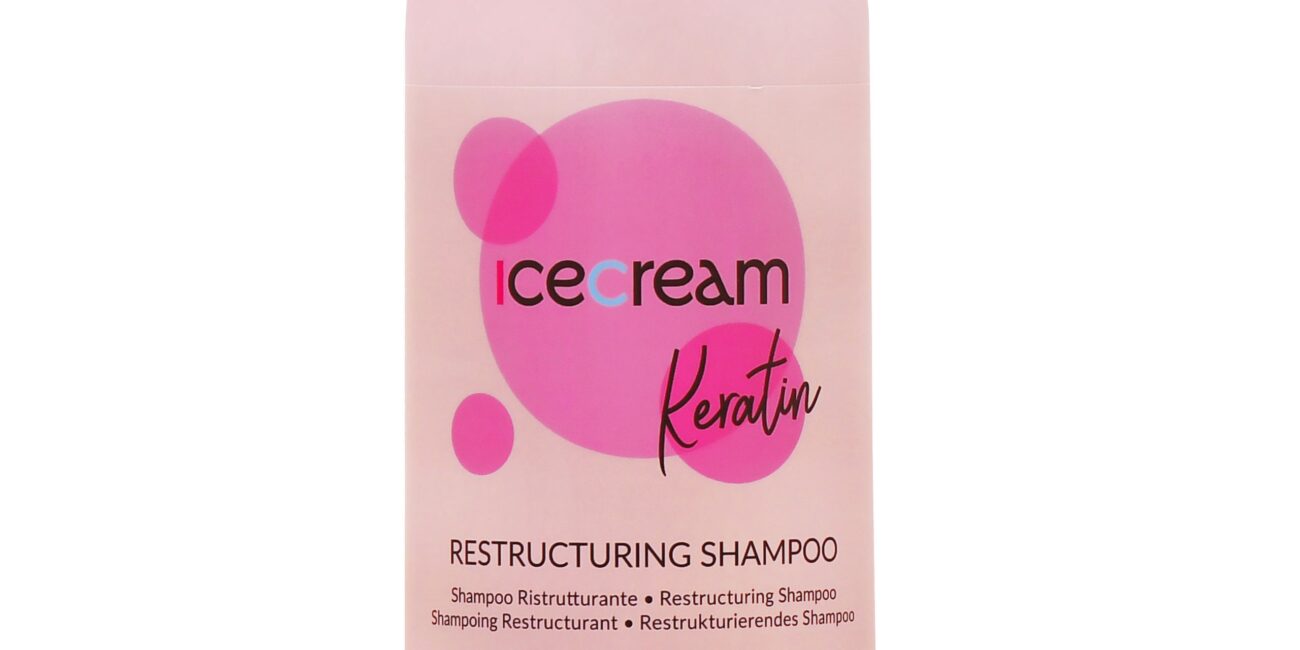 Inebrya Ice Cream Keratin Restructuring - szampon do włosów suchych i puszących się, 1000ml