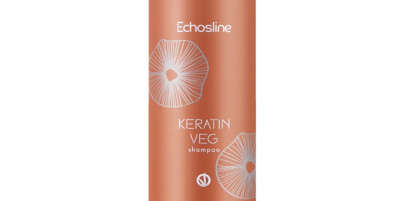Echosline Keratin Veg Shampoo - wegański szampon do włosów z keratyną, 1000ml