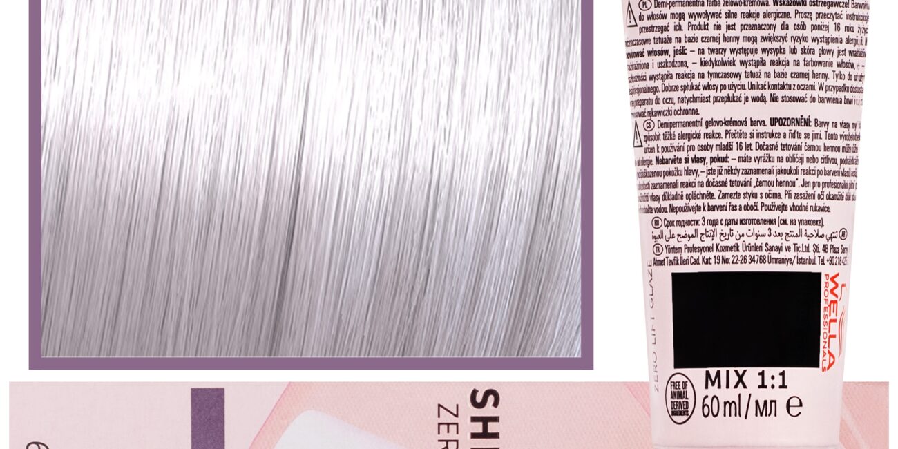 Wella Shinefinity Zero Lift Glaze - profesjonalna farba do włosów, 60ml 08/98 | Jasny Srebrny Perłowy Blond