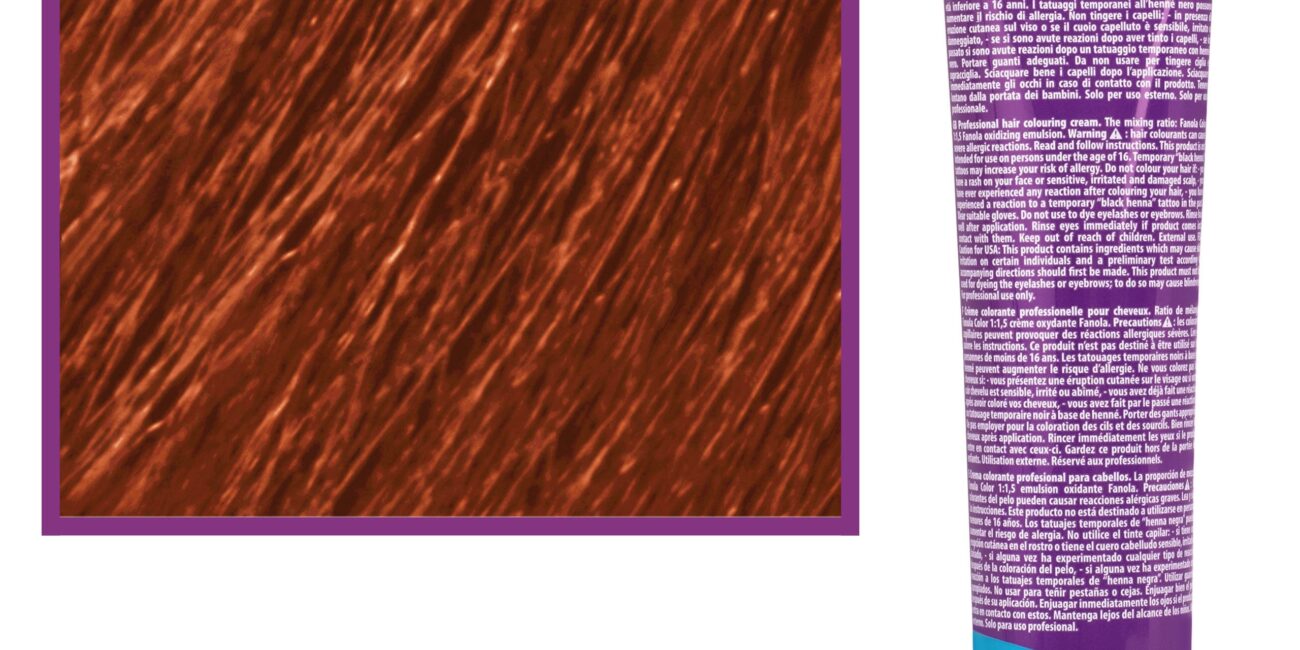 Fanola Crema Color farba - profesjonalny krem koloryzujący, 100 ml 8.43 | Jasny Blond Miedziano Złoty