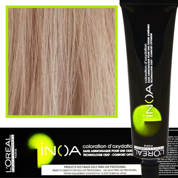 Loreal Inoa farba do włosów głęboki i trwały kolor dodatkowa ochrona włosa 60 ml 10.11 Bardzo Bardzo Jasny Blond Popielaty Intensywny