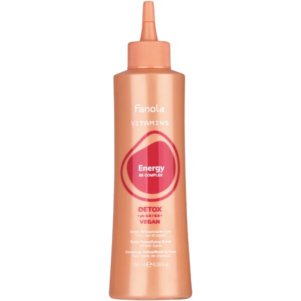 Fanola Vitamins Energy Detox Scrub - żel peelingujący do skóry głowy, 195ml