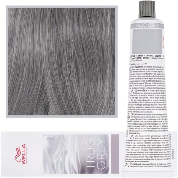 Wella True Grey - farba utleniająca do naturalnie siwych włosów, 60ml Steel Glow Dark | Stalowy Blask Ciemny Toner