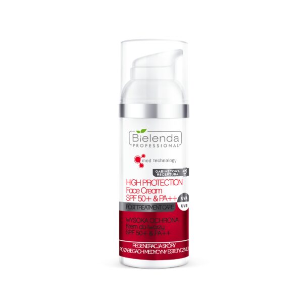Bielenda Professional POST TREATMENT CARE - WYSOKA OCHRONA Krem do twarzy SPF 50+ & PA++