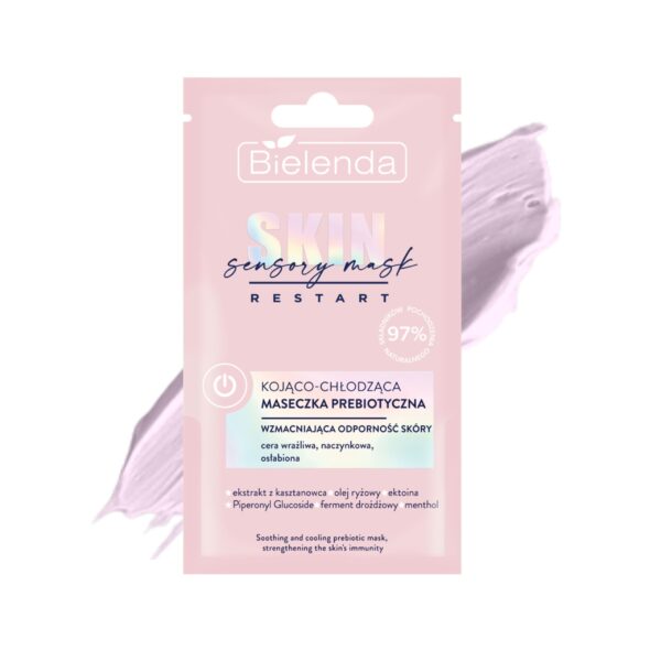 Bielenda SENSORY MASK Kojąco- chłodząca maseczka prebiotyczna, wzmacniająca odporność skóry